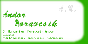 andor moravcsik business card